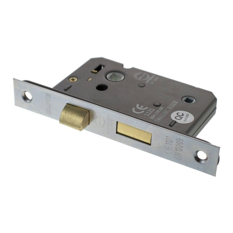 Atlantic 3" CE Elite Bathroom Lock (Satin Chrome) - Door Supplies Online