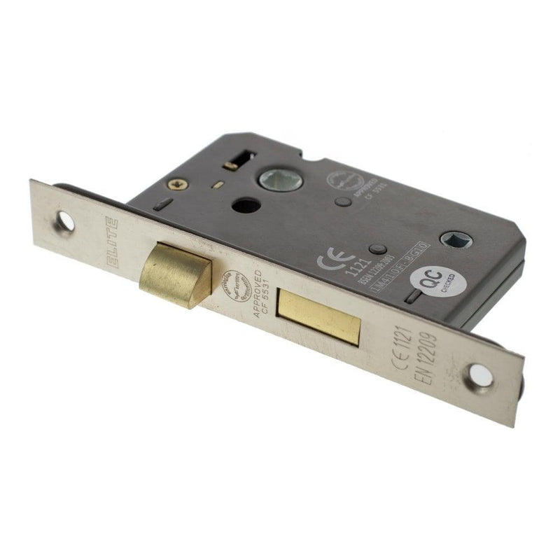 Atlantic 3" CE Elite Bathroom Lock (Satin Nickel) - Door Supplies Online