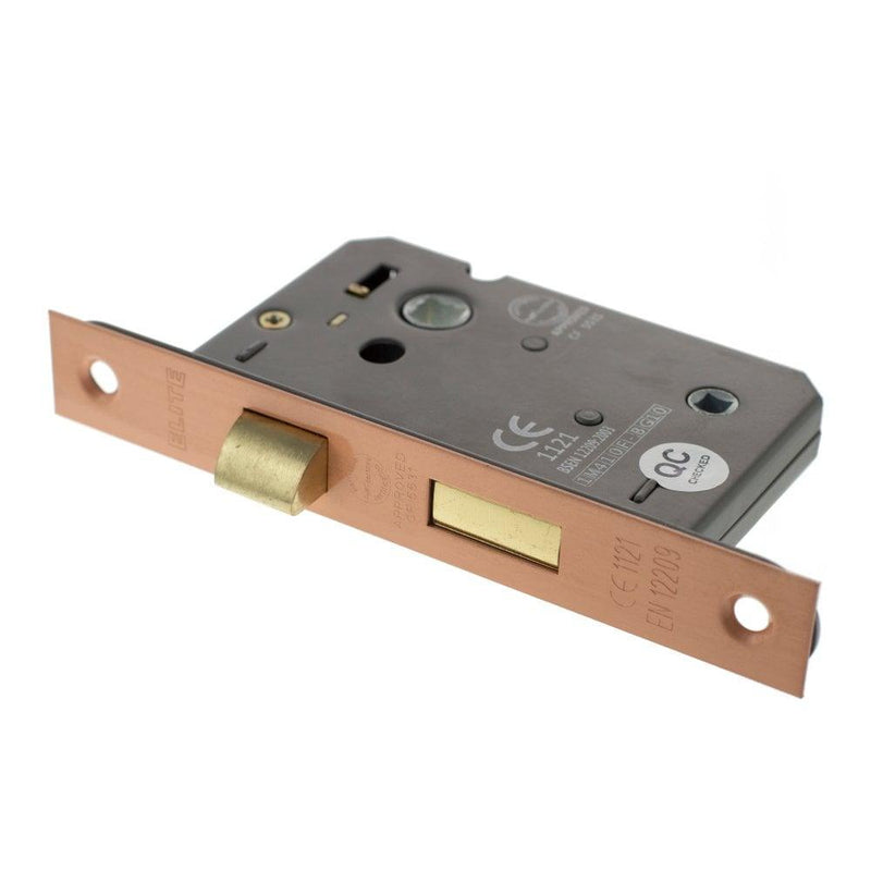 Atlantic 3" CE Elite Bathroom Lock (Urban Satin Copper) - Door Supplies Online