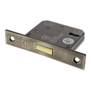 Atlantic 3" CE Elite 3 Lever Key Deadlock (Antique Brass) - Door Supplies Online
