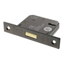 Atlantic 2.5" CE Elite 3 Lever Key Deadlock (Black Nickel) - Door Supplies Online