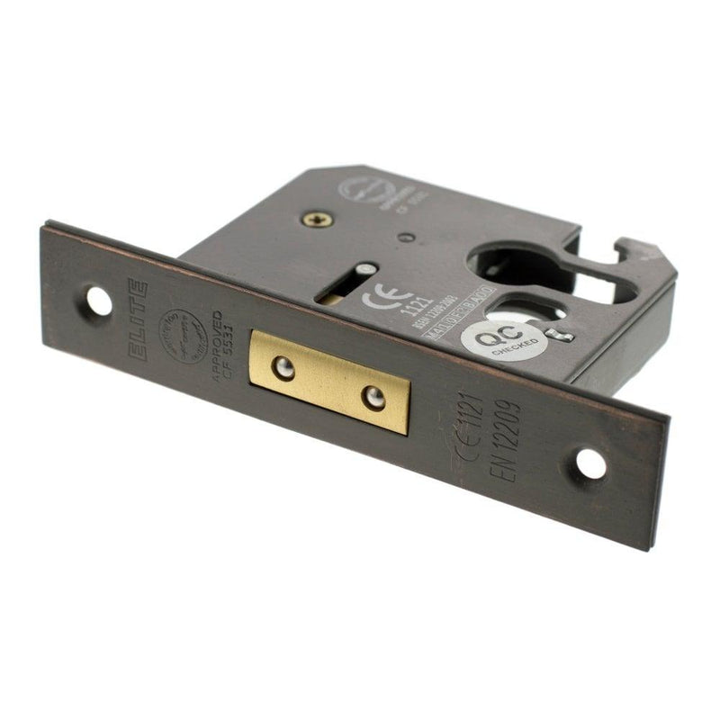 Atlantic 2.5" CE Elite Euro Deadlock (Antique Copper) - Door Supplies Online