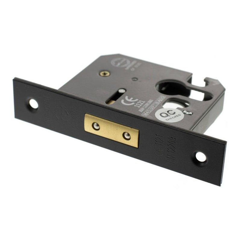 Atlantic 2.5" CE Elite Euro Deadlock (Matt Black) - Door Supplies Online