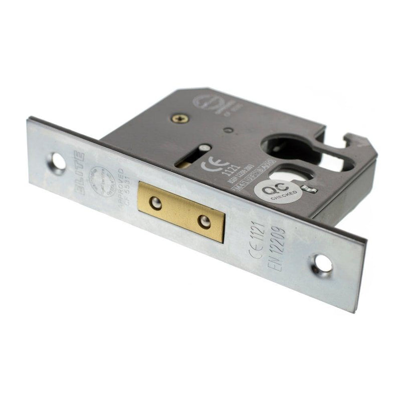 Atlantic 2.5" CE Elite Euro Deadlock (Satin Chrome) - Door Supplies Online