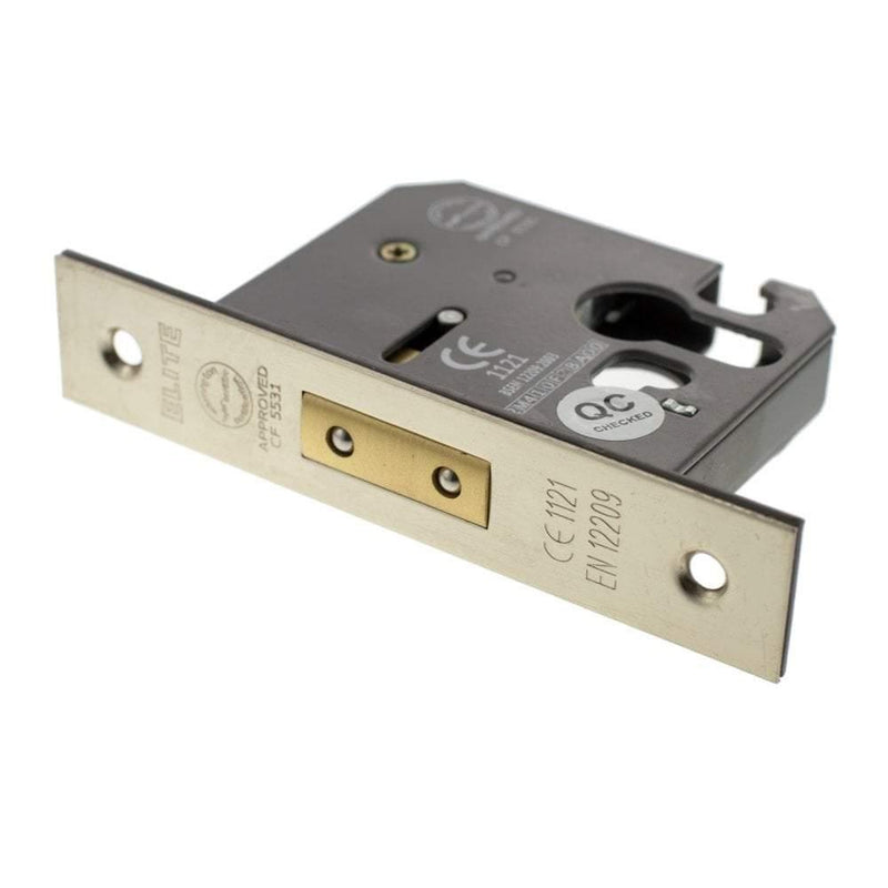 Atlantic 3" CE Elite Euro Deadlock (Satin Nickel) - Door Supplies Online