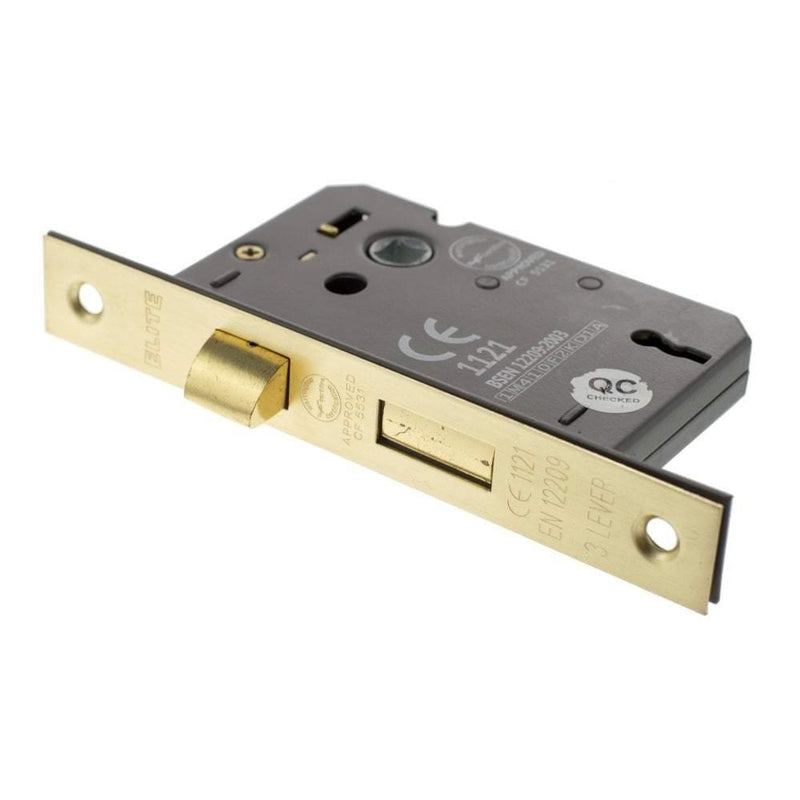 Atlantic 2.5" CE Elite 3 Lever Key Sashlock (Satin Brass) - Door Supplies Online