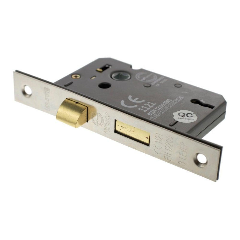 Atlantic 3" CE Elite 3 Lever Key Sashlock (Satin Nickel) - Door Supplies Online