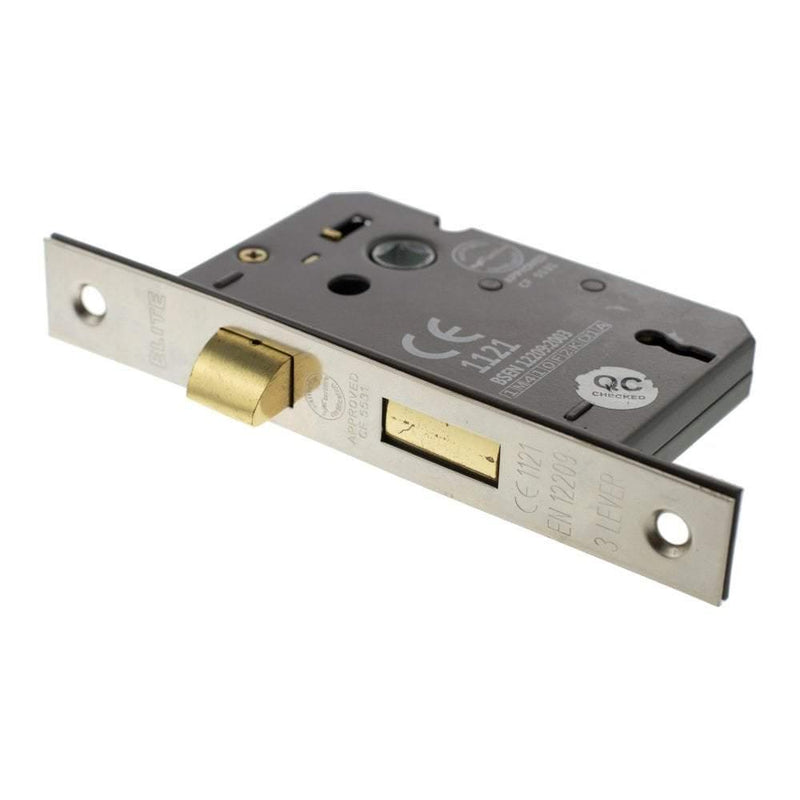 Atlantic 2.5" CE Elite 3 Lever Key Sashlock (Satin Nickel) - Door Supplies Online