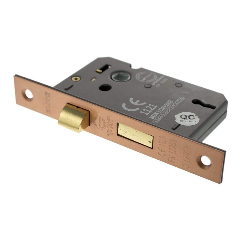 Atlantic 2.5" CE Elite 3 Lever Key Sashlock (Urban Satin Copper) - Door Supplies Online