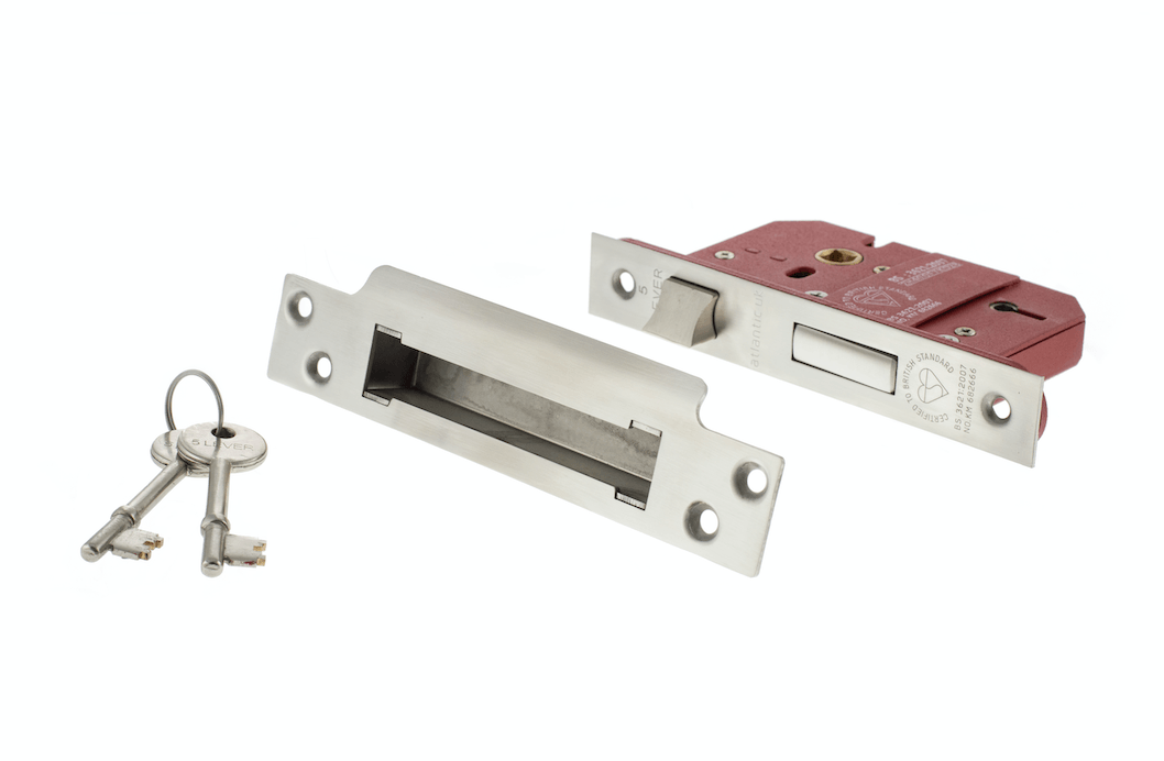 Atlantic 2.5" CE Elite 5 Lever Key Sashlock (Antique Brass) - Door Supplies Online