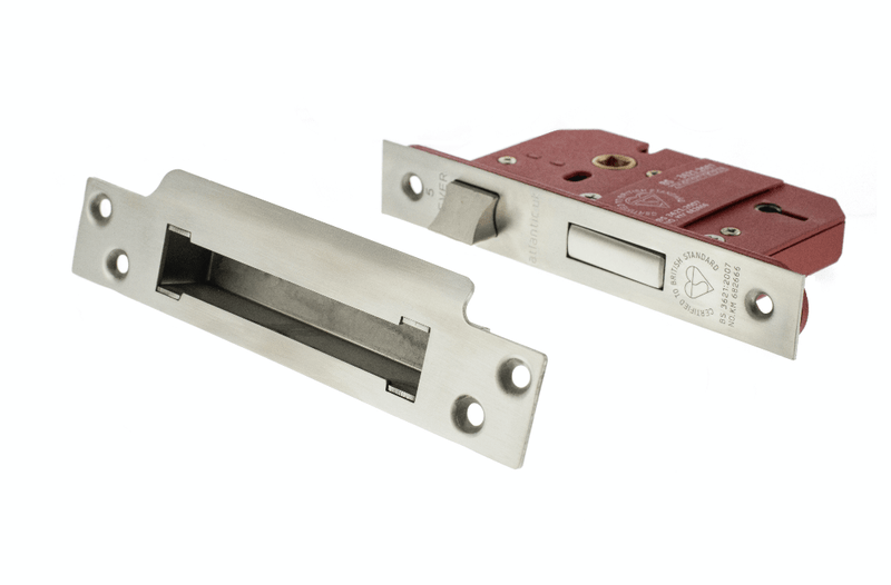 Atlantic 2.5" CE Elite 5 Lever Key Sashlock (Distressed Silver) - Door Supplies Online