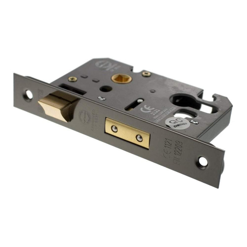 Atlantic 3" CE Elite Euro Sashlock (Black Nickel) - Door Supplies Online