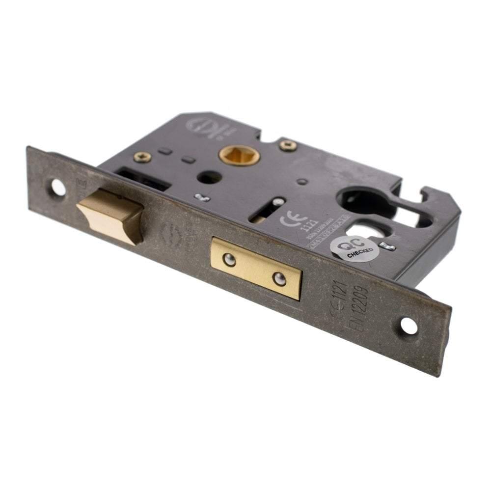 Atlantic 3" CE Elite Euro Sashlock (Distressed Silver) - Door Supplies Online