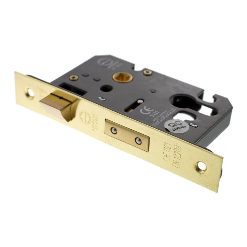 Atlantic 2.5" CE Elite Euro Sashlock (Polished Brass) - Door Supplies Online
