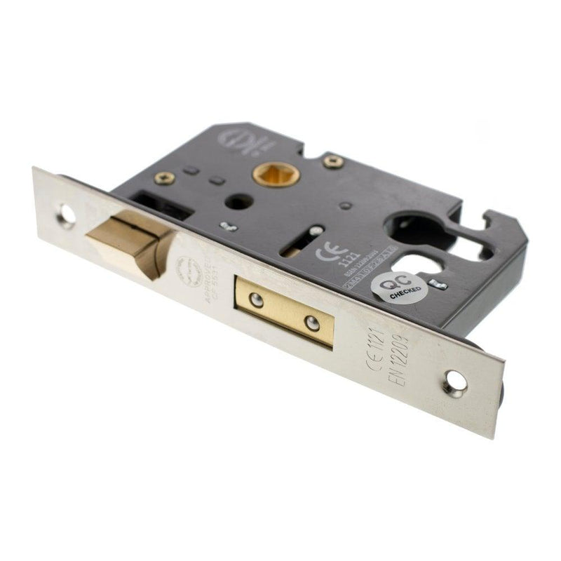 Atlantic 2.5" CE Elite Euro Sashlock (Polished Nickel) - Door Supplies Online