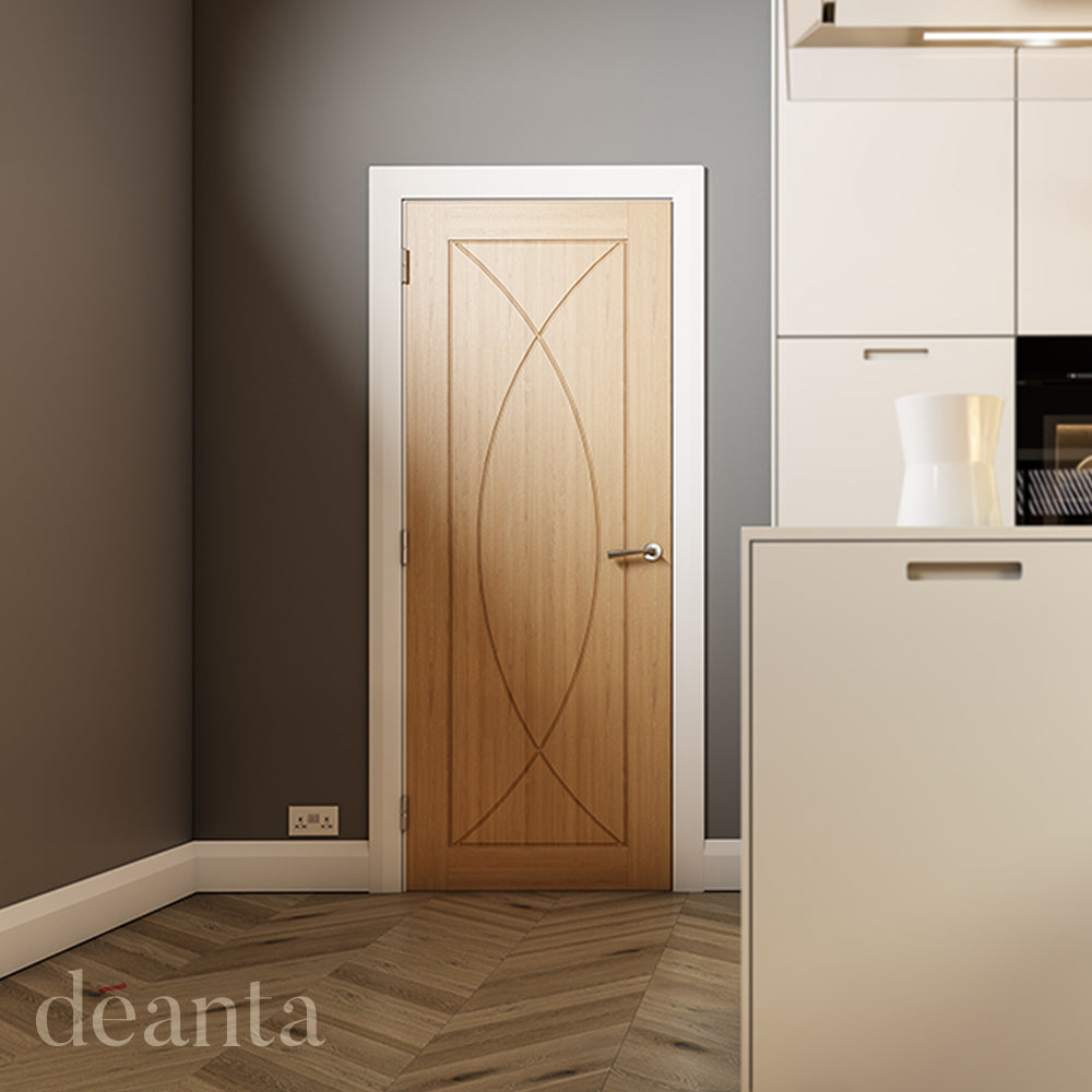Deanta Oak Amalfi Pre-finished Fire Door FSC