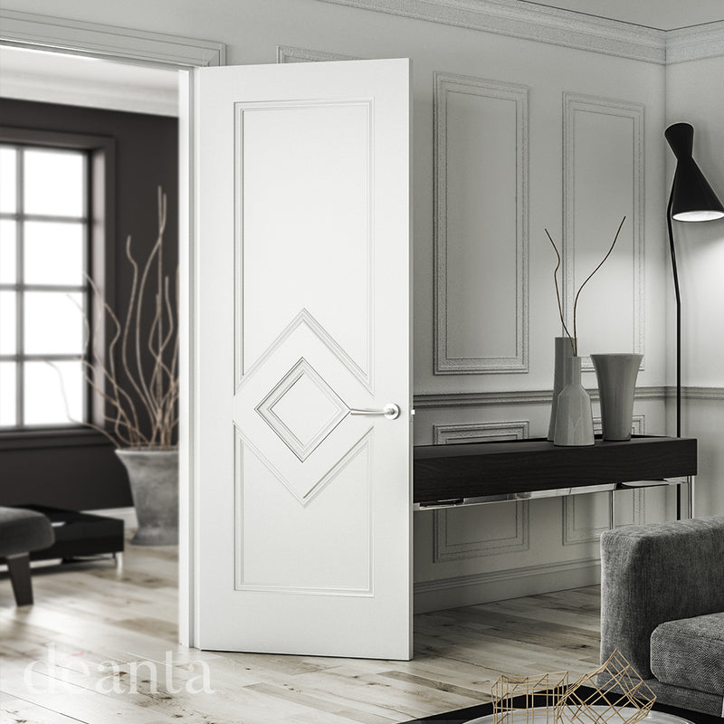 Deanta Ascot White Primed Internal door