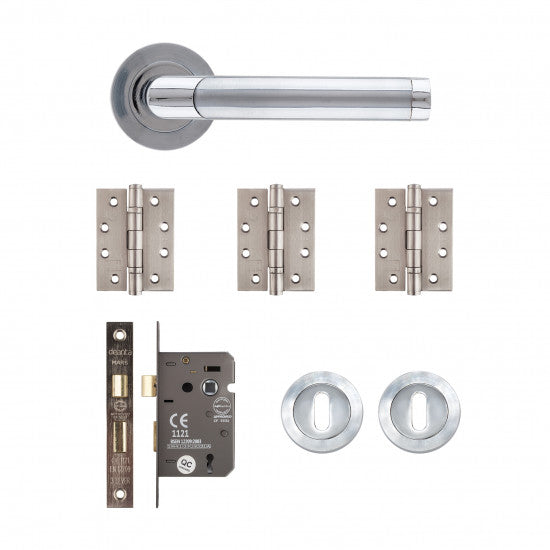 Deanta Augustus Mortice Kit - Matt Polished Chrome