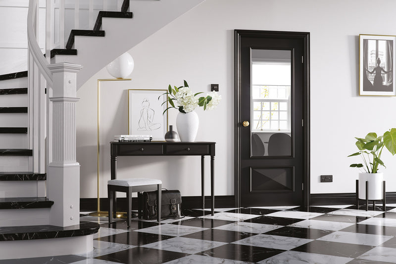LPD Black Knightsbridge Glazed Internal door