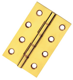 Double Phosphur Bronze Washered Hinges (Polished Brass)