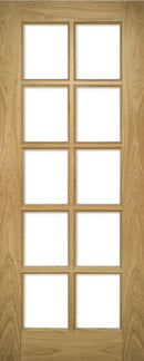 Pre-Assembled Unfinished Oak Bristol Bevelled Glazed Door Set