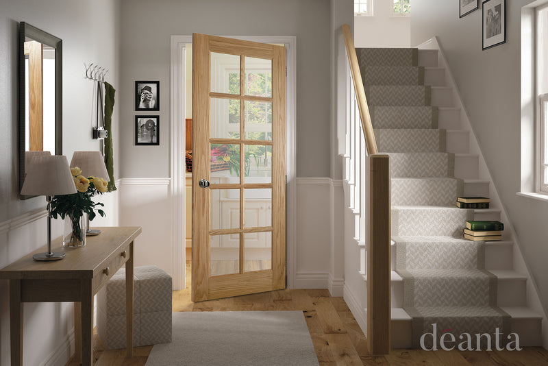 Deanta Oak Bristol Glazed Internal door