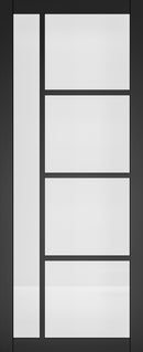 Deanta Brixton Black Prefinished Clear Glazed Internal door