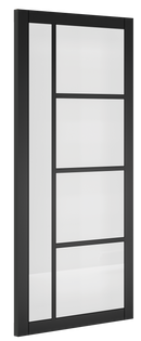 Deanta Brixton Black Prefinished Clear Glazed  Internal door