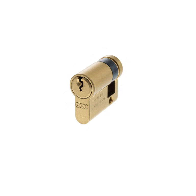 AGB Euro Profile 5 Pin Single Cylinder 30-10mm (40mm) - Satin Brass