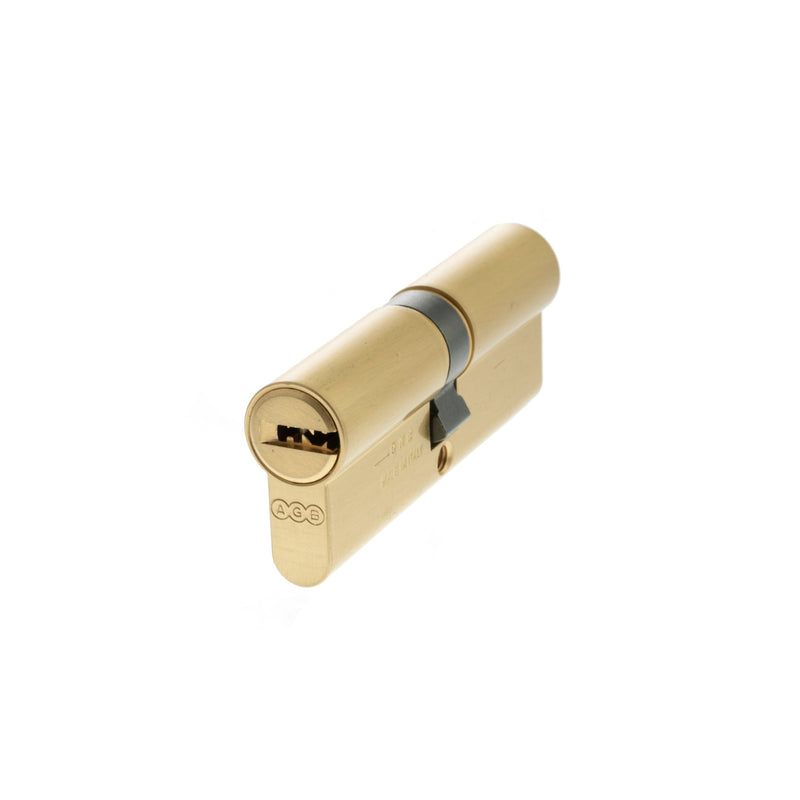 AGB Euro Profile 15 Pin Double Cylinder 35-35mm (70mm) - Satin Brass