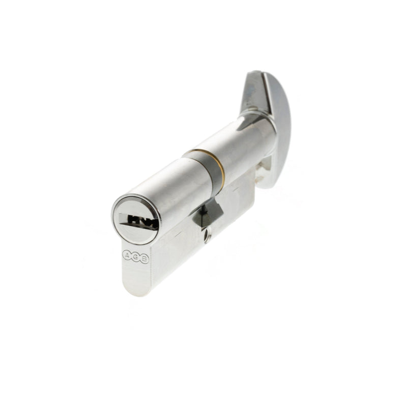 AGB Euro Profile 15 Pin Cylinder Key to Turn 35-35mm (70mm) - Polished Chrome
