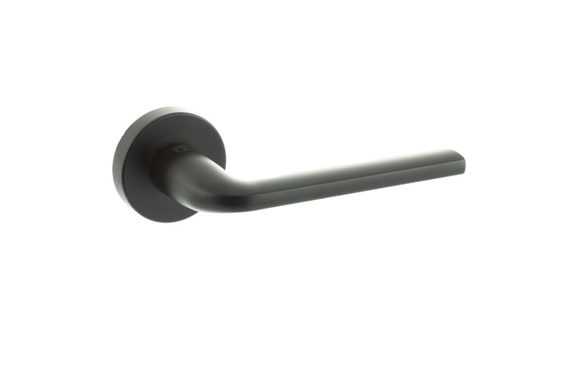 Atlantic CleanTouch Anti-Bac Forme Milly Designer Lever on Minimal Round Rose - Matt Black