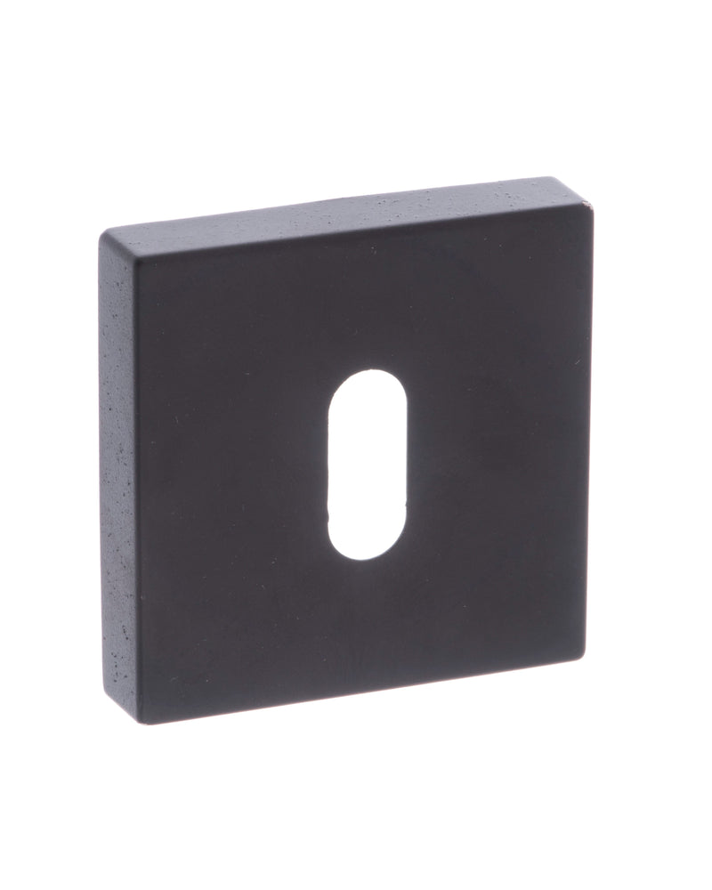 Atlantic CleanTouch Anti-Bac Key Escutcheon on Minimal Square Rose - Matt Black