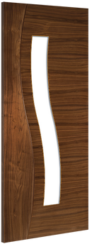 Deanta Walnut Cadiz Clear Glazed Pre-finished  Internal door