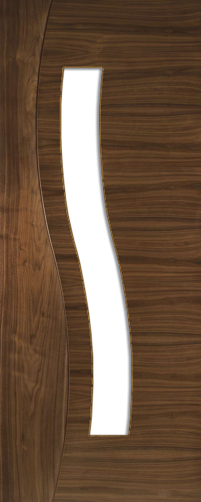 Walnut Cadiz Clear Glazed Pre-finished Door Kit