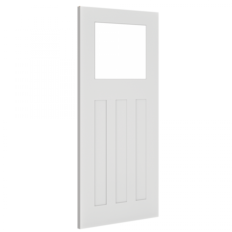 Deanta White Primed Cambridge Glazed Internal door