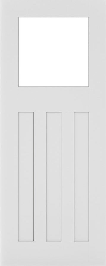 Pre-Assembled White Primed Cambridge Glazed Door Set