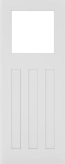 White Primed Cambridge Glazed Door Kit