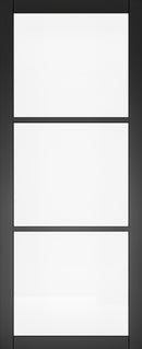 Deanta Camden Black Prefinished Clear Glazed Internal door
