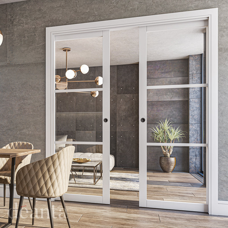 Deanta Double Pocket Door System