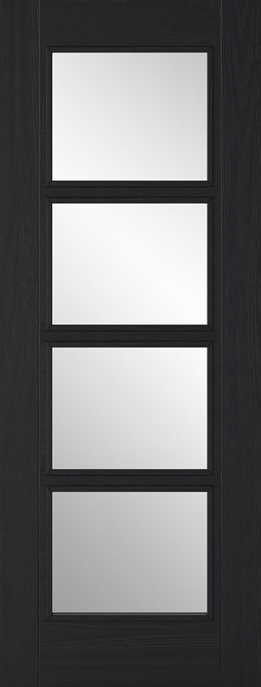 LPD Charcoal Black Vancouver 4L Glazed Fire Door