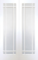  XL Joinery Cheshire White Primed Clear Glazed Pair Internal door