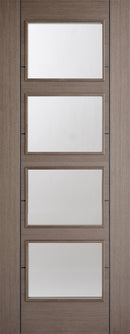 Internal door LPD Chocolate Grey Vancouver 4L Glazed