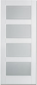 LPD White Primed Contemporary 4L Glazed Internal door
