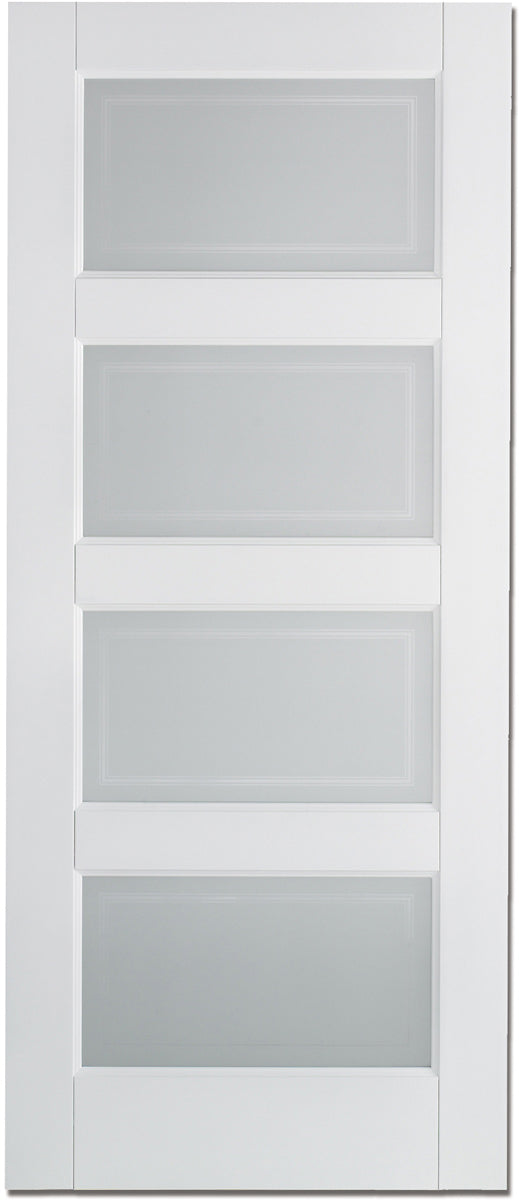 LPD White Primed Contemporary 4L Glazed Internal door