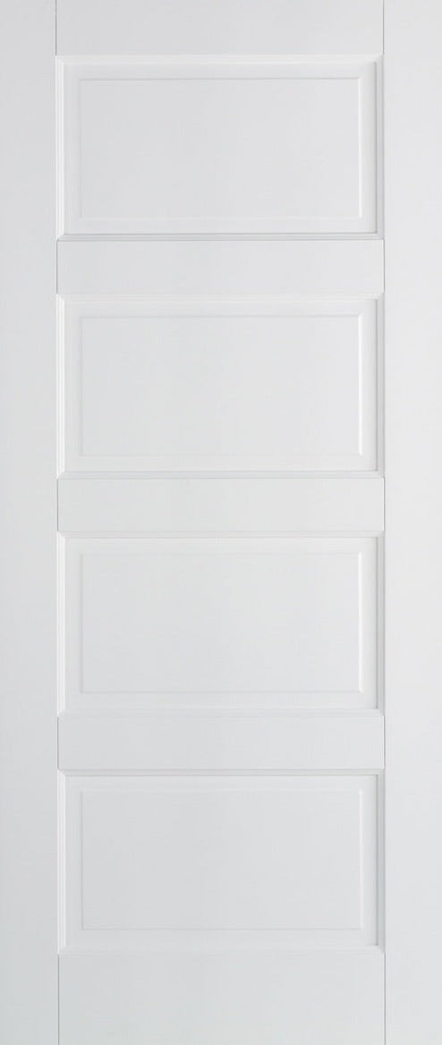 LPD Solid White Primed Contemporary 4P Fire Door