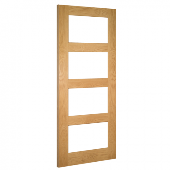 Pre-Assembled Oak Glazed Coventry Fire Door Set Pre-Finished FSC