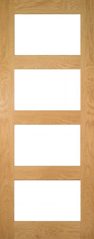 Deanta Oak Glazed Coventry Fire Door Unfinished Internal door