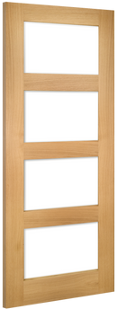 Deanta Oak Coventry Clear Glazed Pre-Finished Internal door