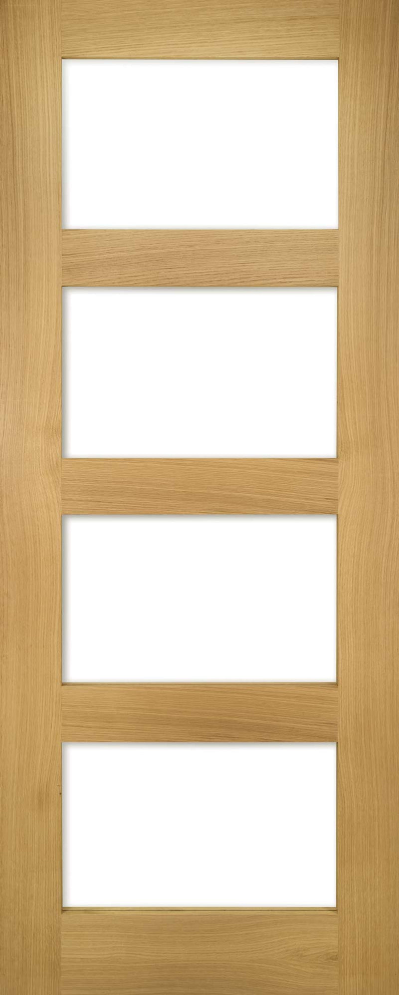 Pre-Assembled Oak Coventry Clear Glazed Pre-Finished Door Set